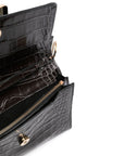 Boyy Boyy Buckle travel case croco embossed leather clutch bag