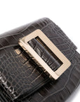 Boyy Boyy Buckle travel case croco embossed leather clutch bag
