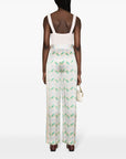 Casablanca Casablanca Printed silk straight leg trousers