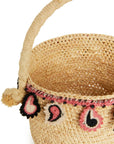 Alanui Alanui paisley-appliqué raffia basket bag