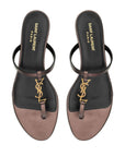 Saint Laurent Saint Laurent Cassandre leather thong sandals