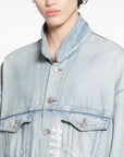 Balenciaga Balenciaga Denim jacket with flap pockets and drop shoulder
