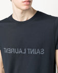 Saint Laurent Saint Laurent Reverse logo-print cotton T-shirt