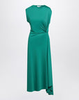 Victoria Beckham Victoria Beckham Peacock coloured dress with draping