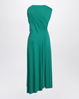 Victoria Beckham Victoria Beckham Peacock coloured dress with draping