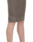 Just Cavalli Chic Gray Pencil Skirt with Logo Details
