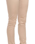 Just Cavalli Elegant Cream Low Waist Skinny Trousers