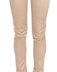 Just Cavalli Elegant Cream Low Waist Skinny Trousers