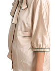 Dolce & Gabbana Elegant Beige Silk Blend Blouse Top