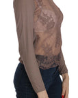 PINK MEMORIES Boat Neck Cotton Lace Blouse