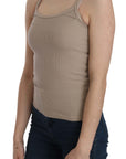 PINK MEMORIES Elegant Spaghetti Strap Cotton Blouse