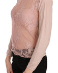 PINK MEMORIES Chic Pink See-Through Cotton Blouse