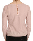 PINK MEMORIES Chic Pink See-Through Cotton Blouse