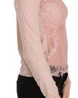 PINK MEMORIES Chic Pink See-Through Cotton Blouse