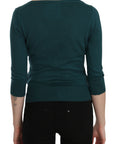 PINK MEMORIES Chic Blue Green Cotton Cardigan Top
