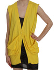 PINK MEMORIES Elegant Yellow Sleeveless Cotton Vest