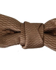 Dolce & Gabbana Elegant Brown Gold Bow Tie