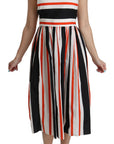 Dolce & Gabbana A-Line Pleated Midi Fashion Dress