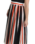 Dolce & Gabbana A-Line Pleated Midi Fashion Dress