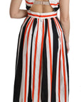 Dolce & Gabbana A-Line Pleated Midi Fashion Dress