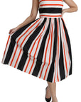 Dolce & Gabbana A-Line Pleated Midi Fashion Dress