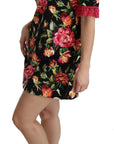 Dolce & Gabbana Elegant Floral Lace A-Line Mini Dress