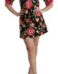 Dolce & Gabbana Elegant Floral Lace A-Line Mini Dress