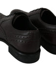Dolce & Gabbana Elegant Mens Leather Derby Dress Shoes