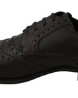 Dolce & Gabbana Elegant Mens Leather Derby Dress Shoes