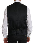Dolce & Gabbana Sleek Black Cotton Blend Dress Vest