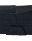Dolce & Gabbana Elegant Blue Crocodile Leather Eyewear Pouch