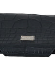 Dolce & Gabbana Elegant Blue Crocodile Leather Eyewear Pouch