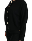 Dolce & Gabbana Elegant Black Cashmere Cardigan Top