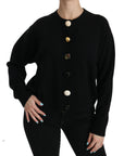 Dolce & Gabbana Elegant Black Cashmere Cardigan Top