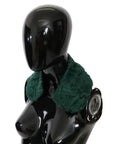 Dolce & Gabbana Elegant Lambskin Fur Scarf in Lush Green