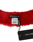 Dolce & Gabbana Elegant Red Lambskin Scarf