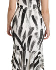 Dolce & Gabbana Chic Monochrome Sheath Midi Dress