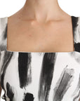 Dolce & Gabbana Chic Monochrome Sheath Midi Dress