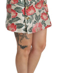 Dolce & Gabbana Elegant White Floral High Waist Skirt