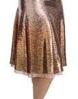 Dolce & Gabbana Gold Sequined High Waist Skirt