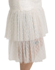 Dolce & Gabbana Elegant White Lace High-Waist Skirt