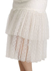 Dolce & Gabbana Elegant White Lace High-Waist Skirt