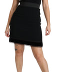 Dolce & Gabbana Elegant High-Waist Black Skirt