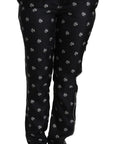 Dolce & Gabbana Elegant Mid Waist Skinny Silk Pants
