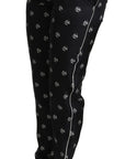 Dolce & Gabbana Elegant Mid Waist Skinny Silk Pants