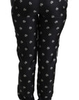 Dolce & Gabbana Elegant Mid Waist Skinny Silk Pants