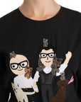 Dolce & Gabbana Elegant Black Silk Stretch Embroidered Top