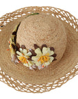 Dolce & Gabbana Elegant Beige Floral Bucket Hat