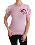 Dolce & Gabbana Elegant Embroidered Virgin Wool Blouse
