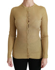 Dolce & Gabbana Elegant Long Sleeve Gold Cardigan